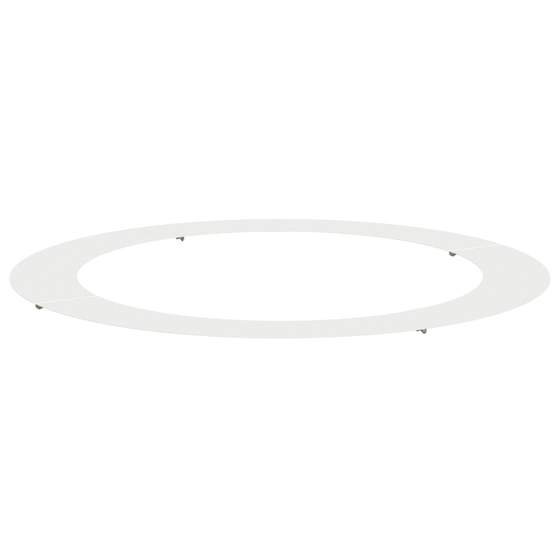 vidaXL piemērots plakana koka gredzenam Balts DIA90 - 120 cm Tērauds