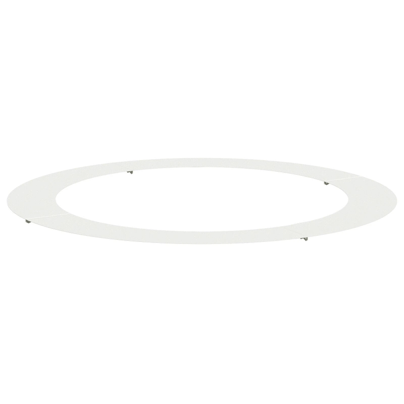 vidaXL piemērots plakana koka gredzenam Balts DIA90 - 120 cm Tērauds