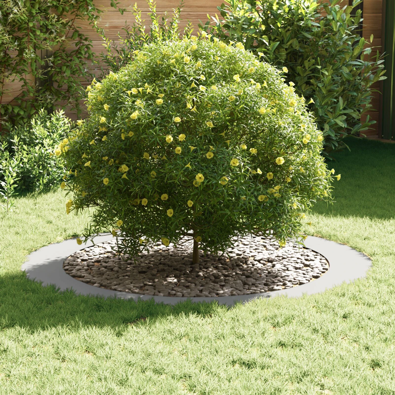 vidaXL piemērots plakana koka gredzenam Balts DIA90 - 120 cm Tērauds