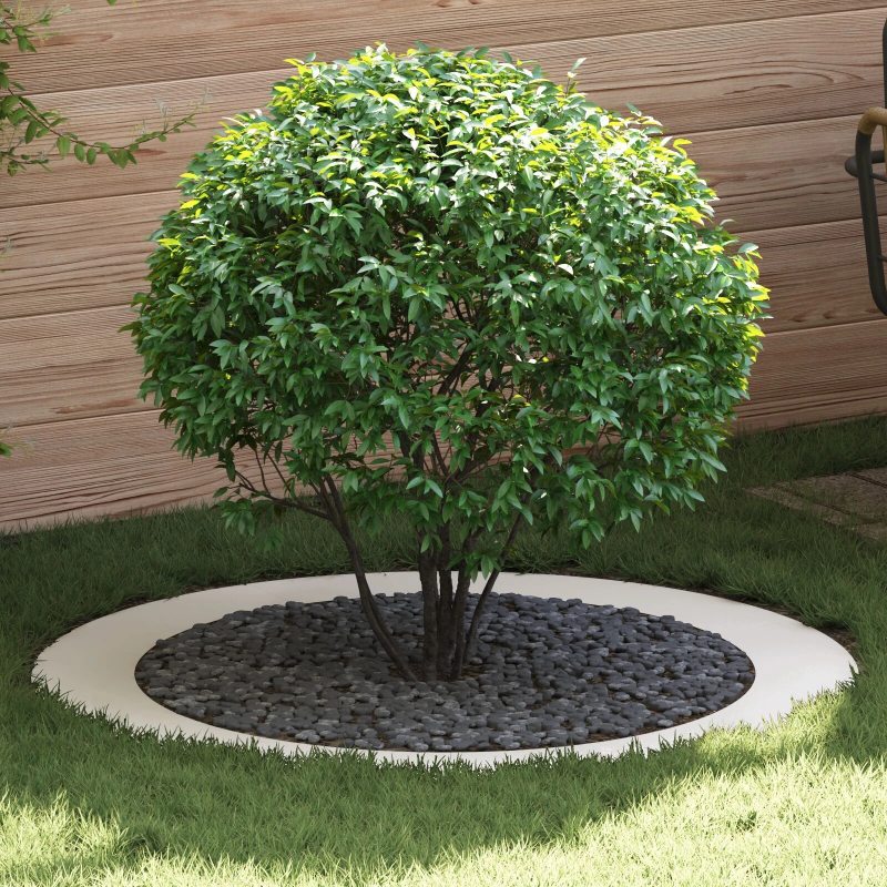 vidaXL piemērots plakaniem koka gredzeniem 5 pcs Balts DIA90 - 120 cm