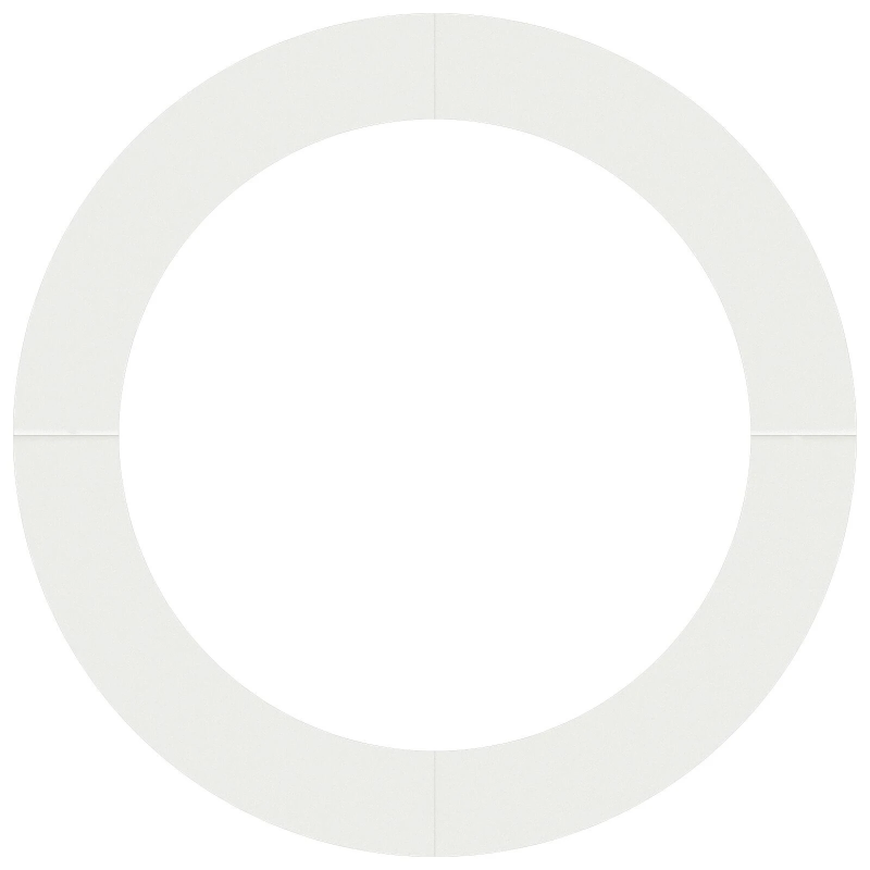 vidaXL piemērots plakaniem koka gredzeniem 5 pcs Balts DIA90 - 120 cm