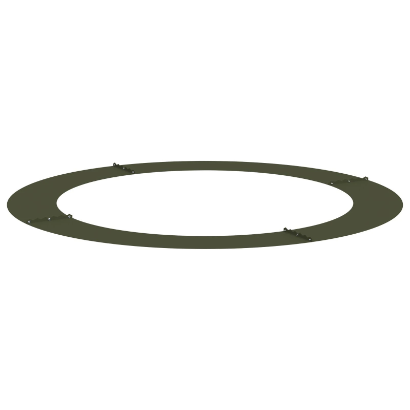 vidaXL piemērots plakaniem koka gredzeniem 5 pcs Olīvu zaļa DIA90 - 120 cm