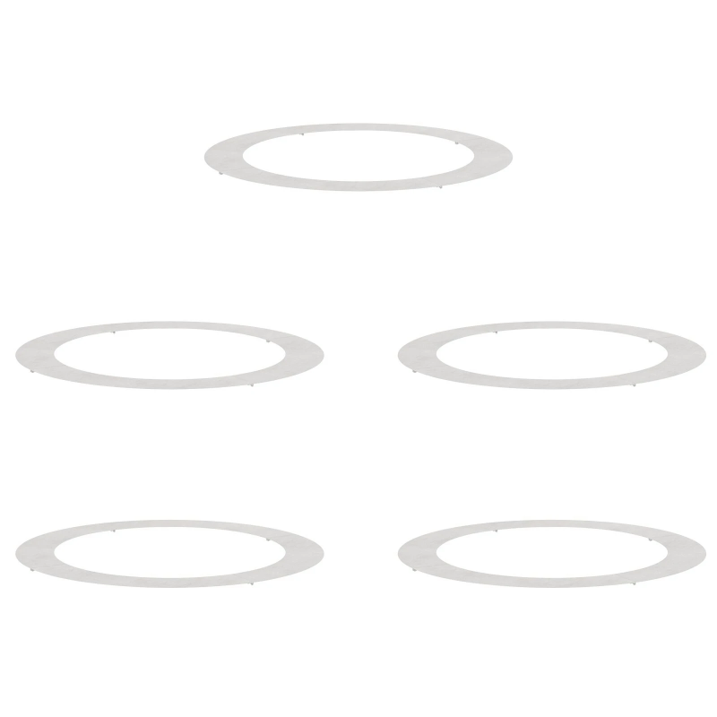 vidaXL piemērots plakaniem koka gredzeniem 5 pcs Sudraba DIA90 - 120 cm