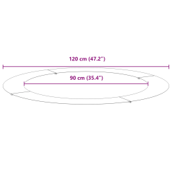 vidaXL piemērots plakaniem koka gredzeniem 5 pcs Brūna DIA90 - 120 cm