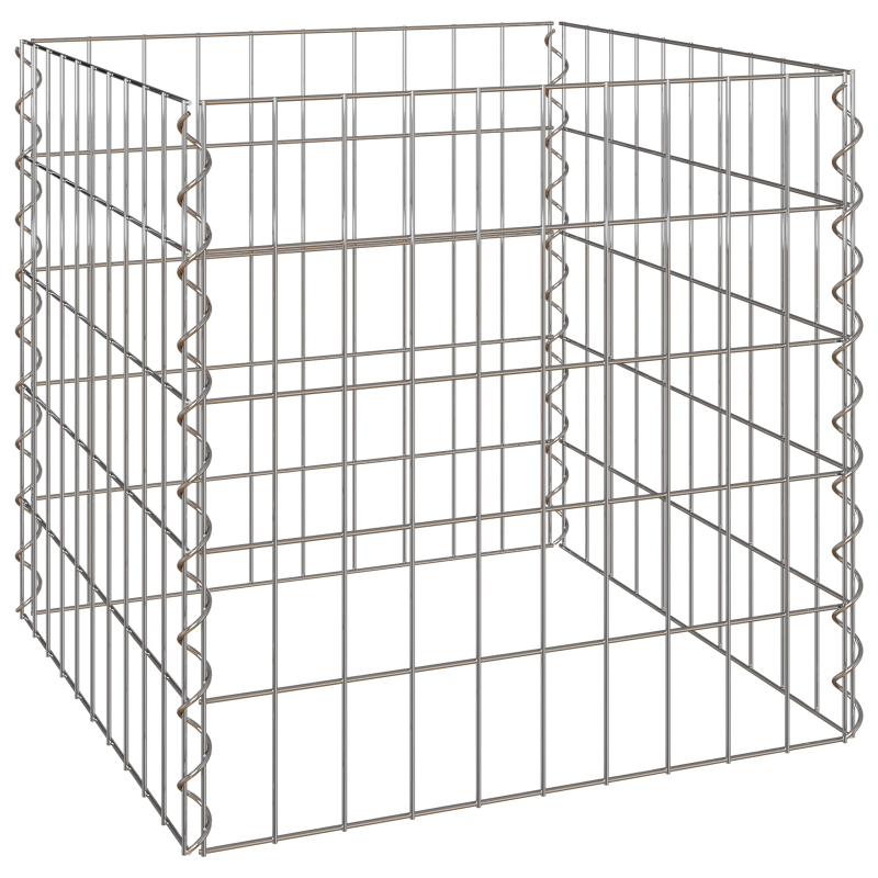 vidaXL Kvadrātveida kompostētājs 50 x 50 x 50 cm Dzelzs