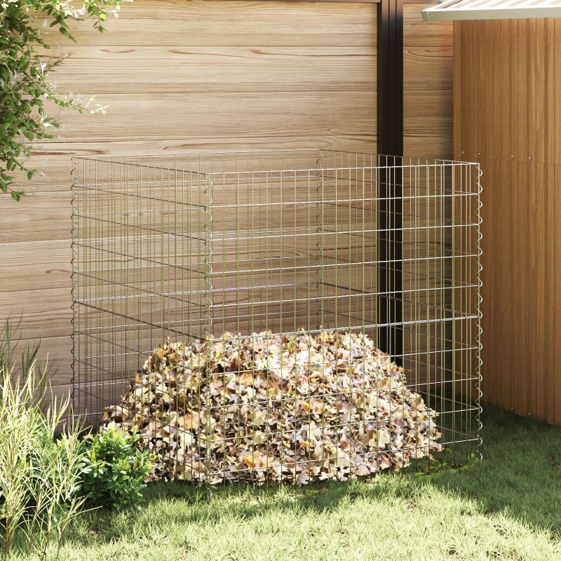 vidaXL Kvadrātveida kompostētājs 100 x 100 x 100 cm Dzelzs