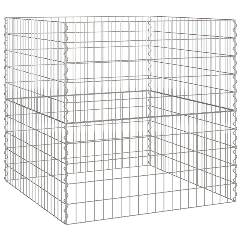 vidaXL Kvadrātveida kompostētājs 100 x 100 x 100 cm Dzelzs