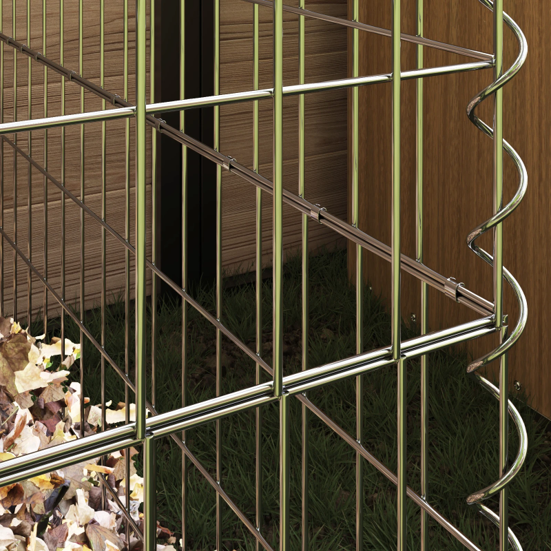 vidaXL Kvadrātveida kompostētājs 100 x 100 x 100 cm Dzelzs