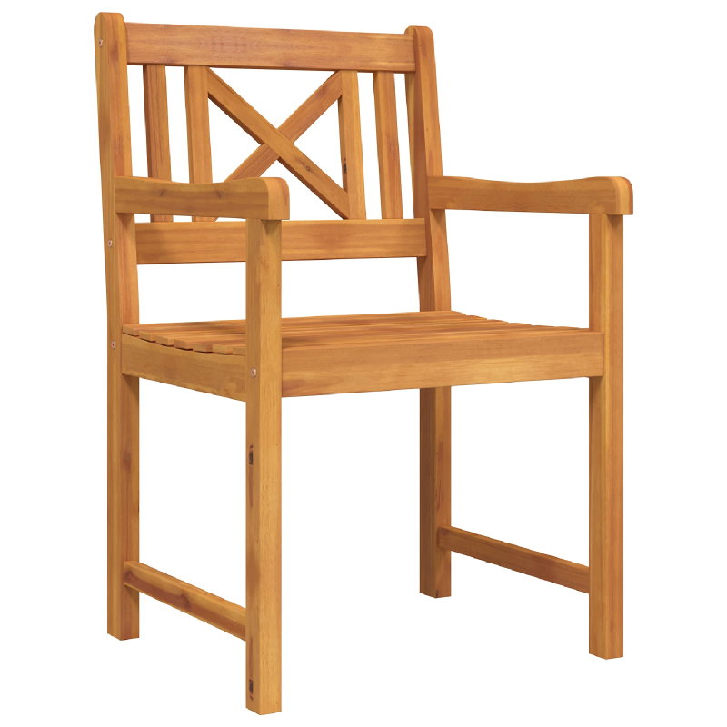 vidaXL Dārza ēdamgalds 5 pcs Brūna Akācijas masīvkoks