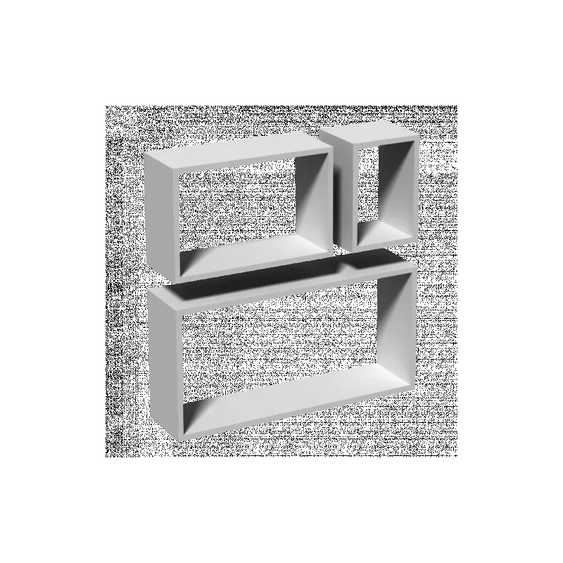 Plauktu komplekts. FRS balts kvadrāts x3