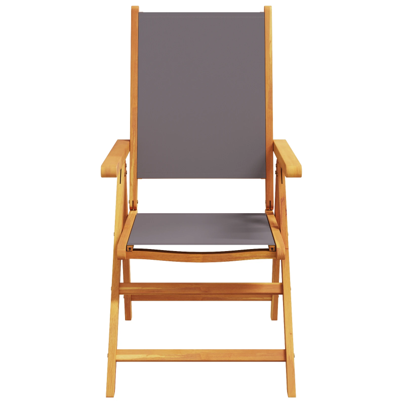 vidaXL Dārza ēdamgalds 5 pcs Antracīts Cietā akācijas koks