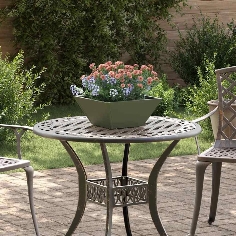 vidaXL Dārza stādītājs 5 pcs Olīvu zaļš 35 x 35 x 15 cm