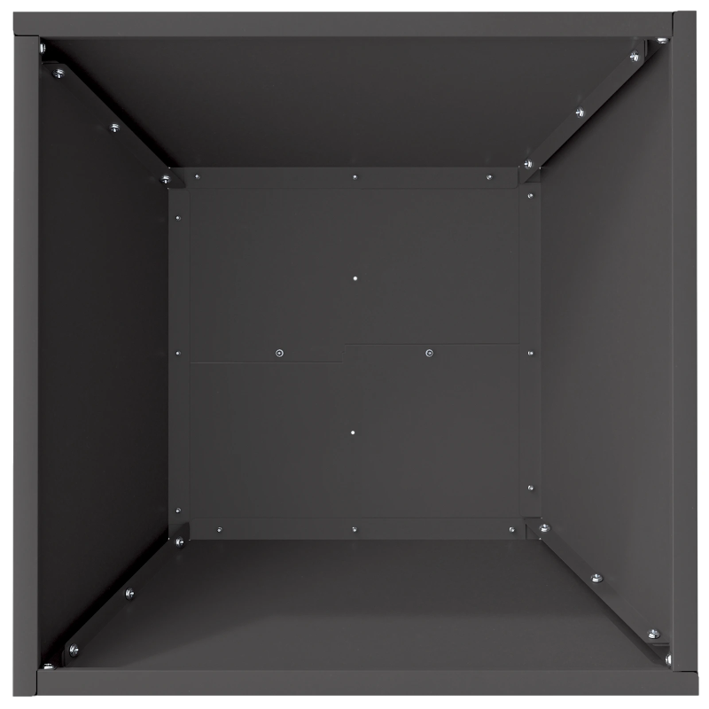 vidaXL Dārza stādītājs 5 pcs Melna 40 x 40 x 15 cm