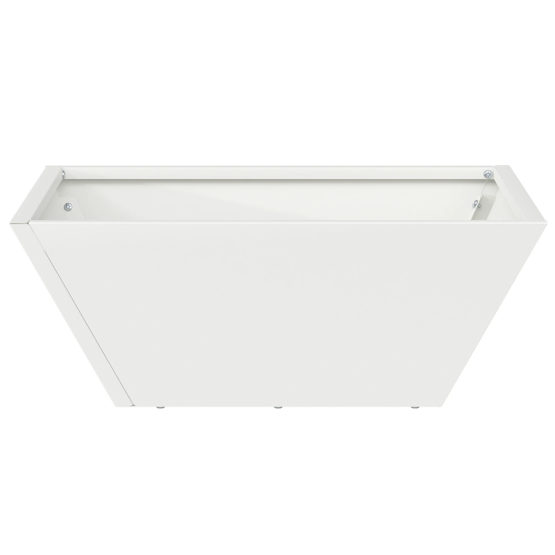 vidaXL Dārza stādītājs Balts 40 x 40 x 15 cm Auksti velmēta tērauds