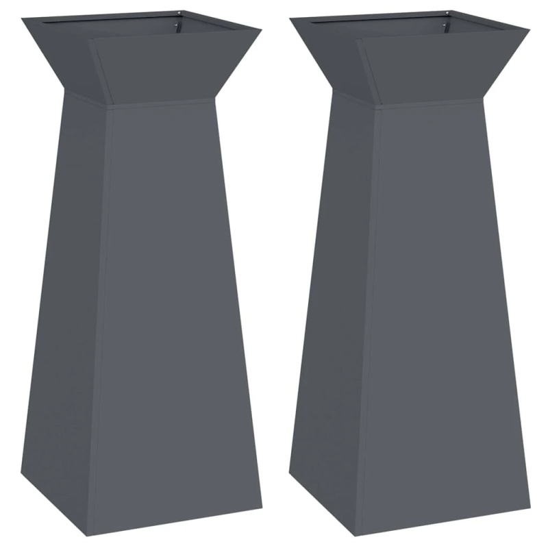 vidaXL Pillāra pods 2 pcs Antracīts 40 x 40 x 100 cm