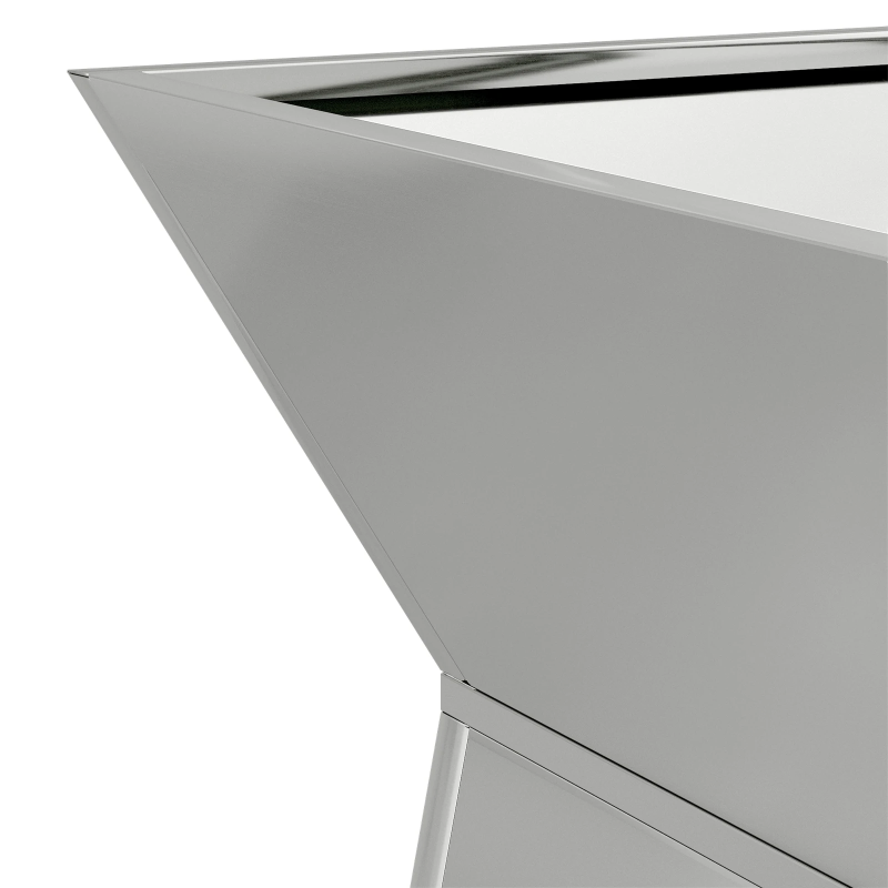 vidaXL Pillāra pods Sudraba 40 x 40 x 100 cm