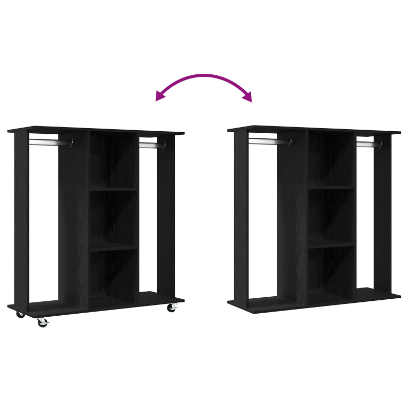 vidaXL Skapis Melns ozols 102 x 38 x 110 cm Inženierijas koks