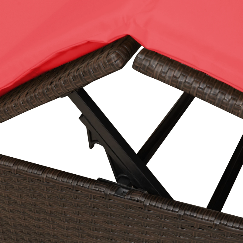 vidaXL Divvietīga sauļošanās gulta ar jumtu Brūna 205 x 129 x 200 cm