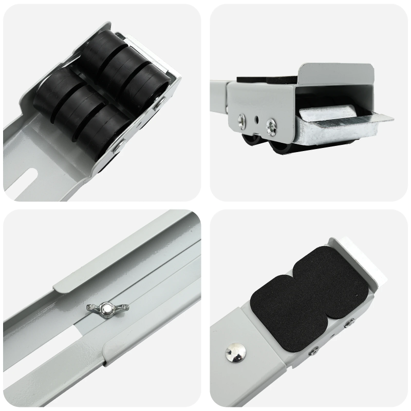 vidaXL Veļas mazgājamās mašīnas pamatne 2 pcs Sudraba 72 x 5 x 4,5 cm