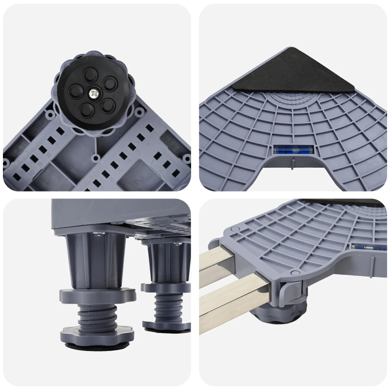 vidaXL Veļas mazgājamās mašīnas pamatne Pelēka 67 x 67 x 12 cm