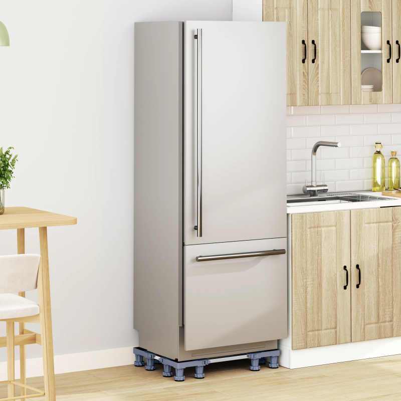 vidaXL Veļas mazgājamās mašīnas pamatne Pelēka 67 x 67 x 12 cm