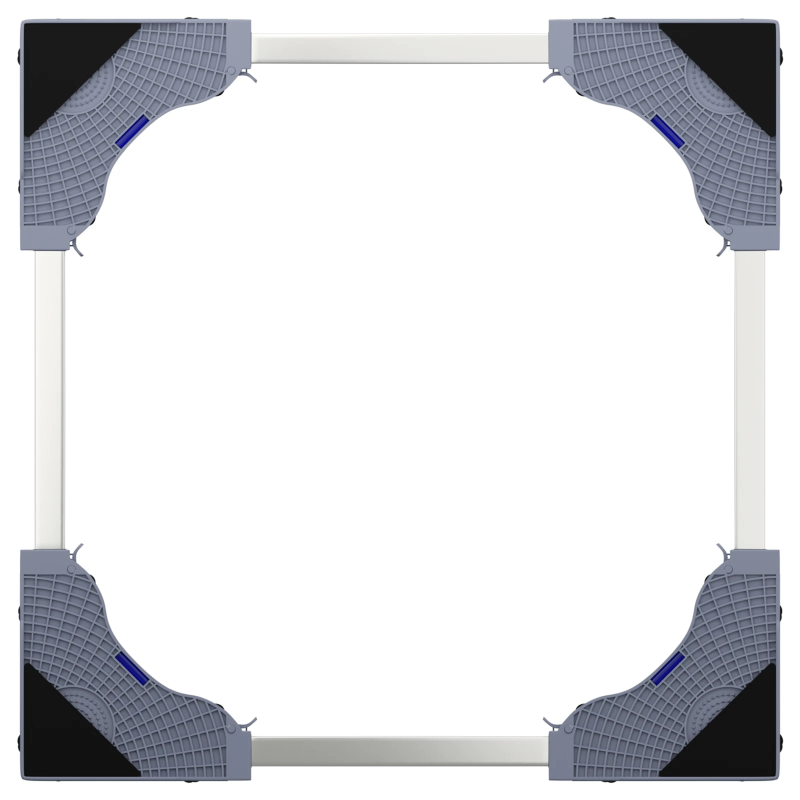 vidaXL Veļas mazgājamās mašīnas pamatne Pelēka 67 x 67 x 21,5 cm