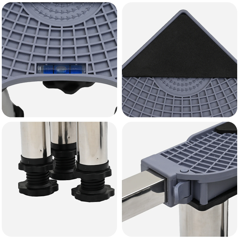 vidaXL Veļas mazgājamās mašīnas pamatne Pelēka 67 x 67 x 21,5 cm