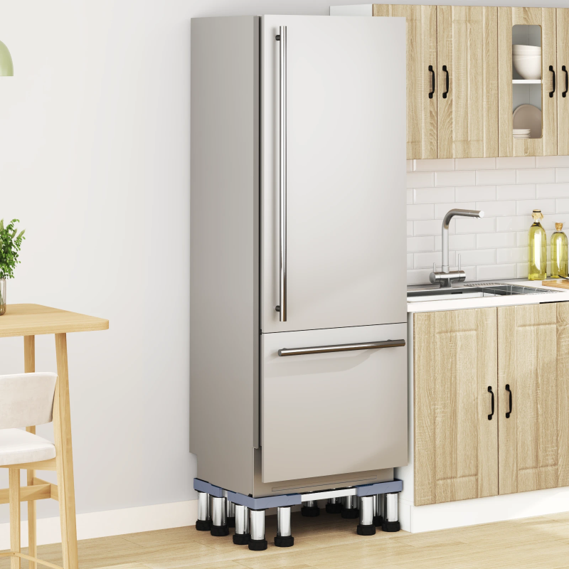 vidaXL Veļas mazgājamās mašīnas pamatne Pelēka 67 x 67 x 21,5 cm