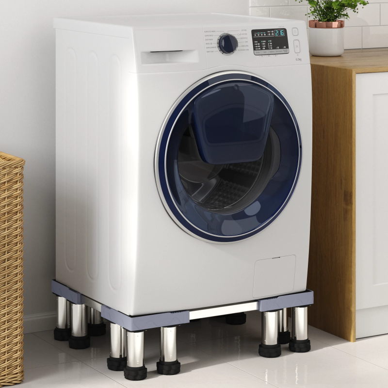 vidaXL Veļas mazgājamās mašīnas pamatne Pelēka 67 x 67 x 21,5 cm