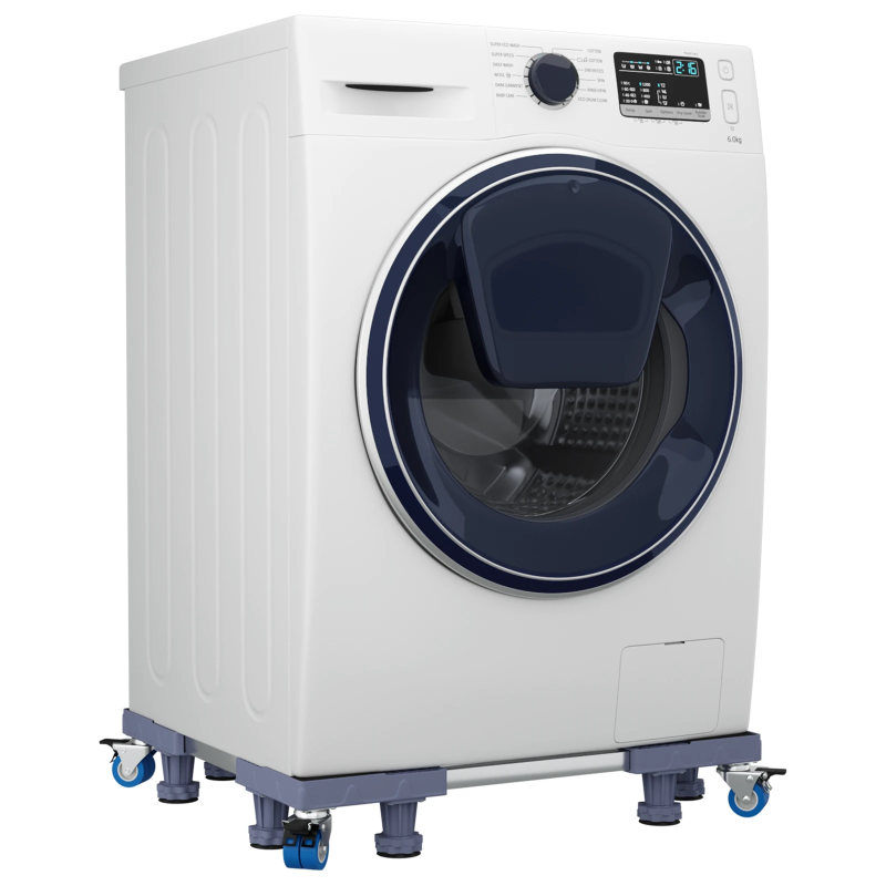 vidaXL Veļas mazgājamās mašīnas pamatne Pelēka 66 x 66 x 12 cm