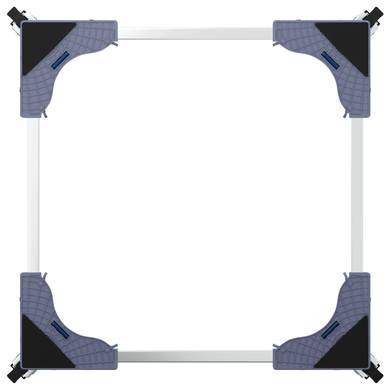 vidaXL Veļas mazgājamās mašīnas pamatne Pelēka 66 x 66 x 12 cm