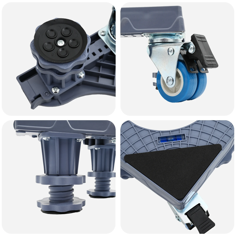 vidaXL Veļas mazgājamās mašīnas pamatne Pelēka 66 x 66 x 12 cm