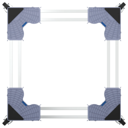 vidaXL Veļas mazgājamās mašīnas pamatne Pelēka 67 x 67 x 12 cm