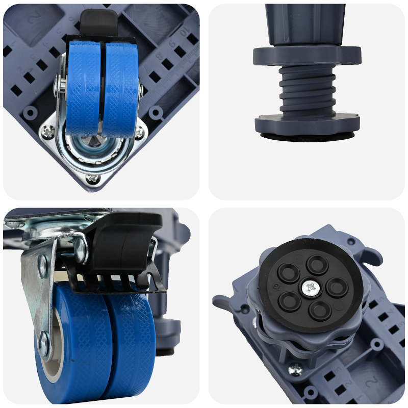 vidaXL Veļas mazgājamās mašīnas pamatne Pelēka 67 x 67 x 12 cm