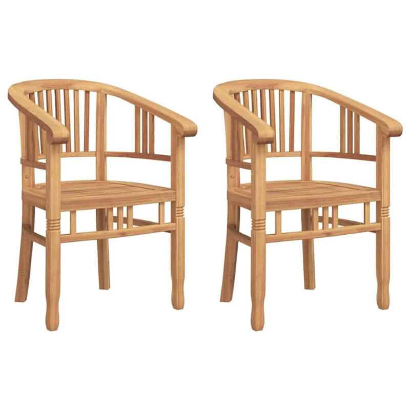 vidaXL Krēsls 2 pcs Brūna 63 x 58 x 89 cm Ciets tekša koks