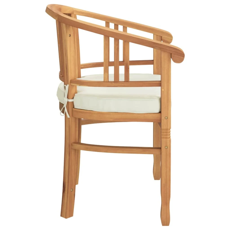 vidaXL Krēsls ar spilvenu 2 pcs Brūna 63 x 58 x 89 cm Ciets tekša koks