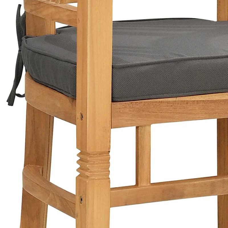 vidaXL Krēsls ar spilvenu 2 pcs Brūna 63 x 58 x 89 cm Ciets tekša koks