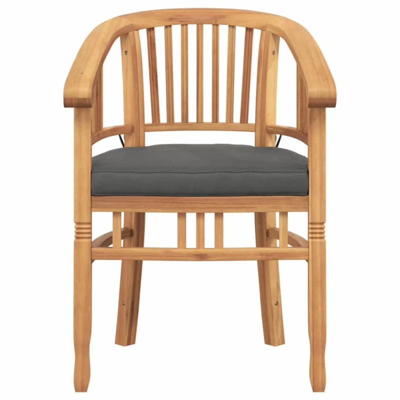 vidaXL Krēsls ar spilvenu 2 pcs Brūna 63 x 58 x 89 cm Ciets tekša koks