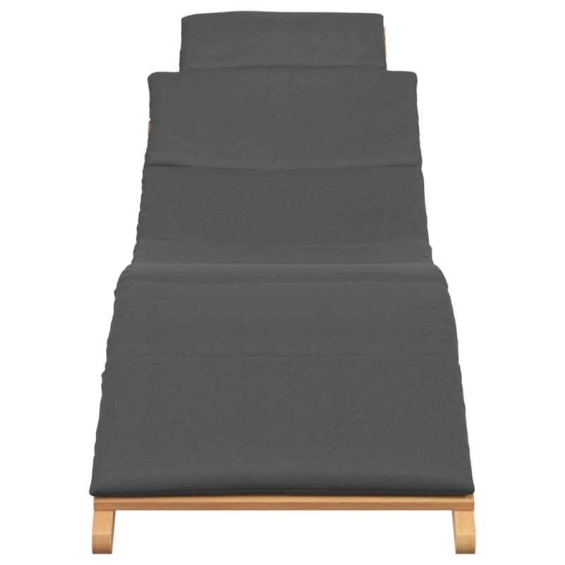 vidaXL Dārza sauļošanās krēsls ar spilvenu Brūna 198 x 55 x 58,5 cm