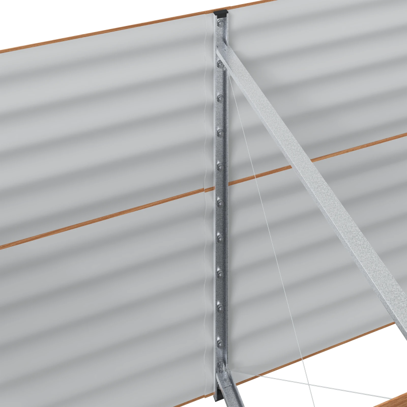 vidaXL Paaugstināta gulta Brūna 400 x 80 x 81 cm Tērauds