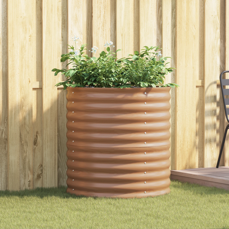 vidaXL Paaugstināta gulta Brūna 80 x 80 x 81 cm Tērauds