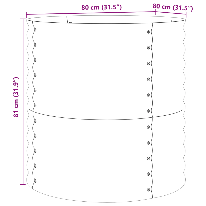 vidaXL Paaugstināta gulta Brūna 80 x 80 x 81 cm Tērauds