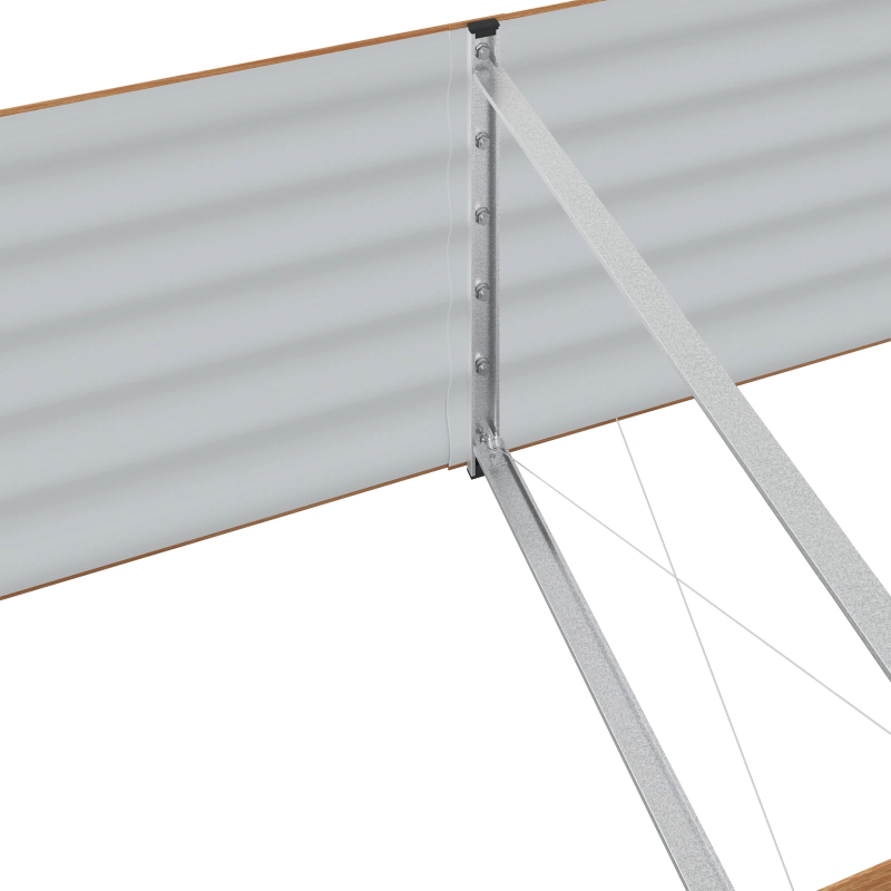 vidaXL Paaugstināta gulta Brūna 400 x 80 x 44 cm Tērauds