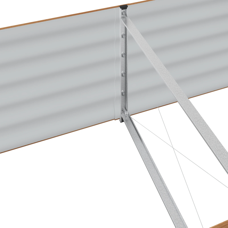 vidaXL Paaugstināta gulta Brūna 320 x 80 x 44 cm Tērauds