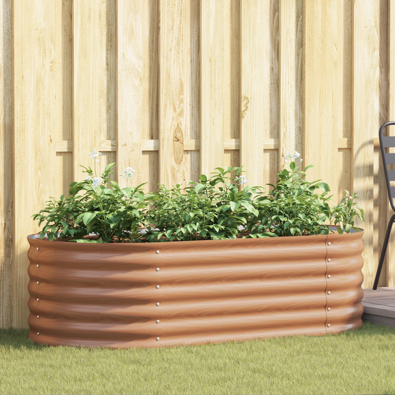 vidaXL Paaugstināta gulta Brūna 160 x 80 x 44 cm Tērauds