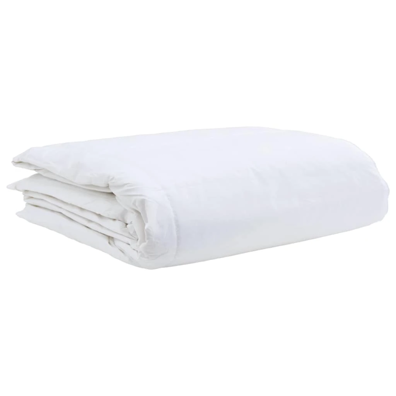 vidaXL Ziemas gultas sega ar spilvenu 2 pcs Balts Dūnu spalva