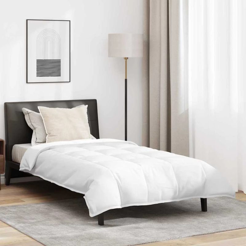 vidaXL 2-in-1 Segu ar spilvenu 2 pcs Balts Dūnu spalva