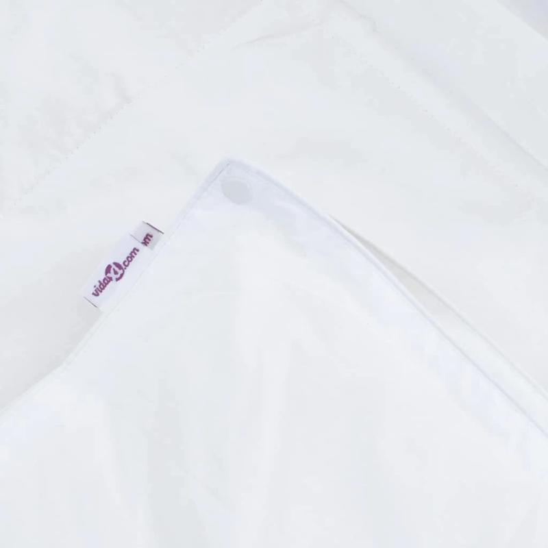 vidaXL 2-in-1 Segu ar spilvenu 2 pcs Balts Dūnu spalva