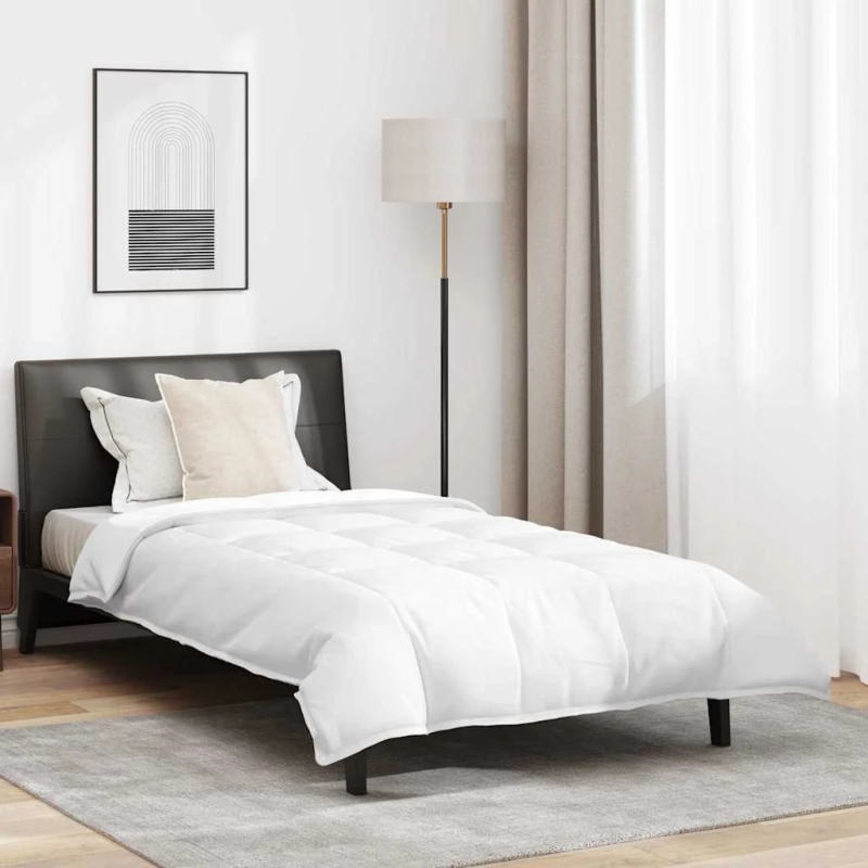 vidaXL 2-in-1 Segu ar spilvenu 2 pcs Balts Dūnu spalva