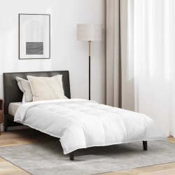 vidaXL 2-in-1 Segu ar spilvenu 2 pcs Balts Dūnu spalva